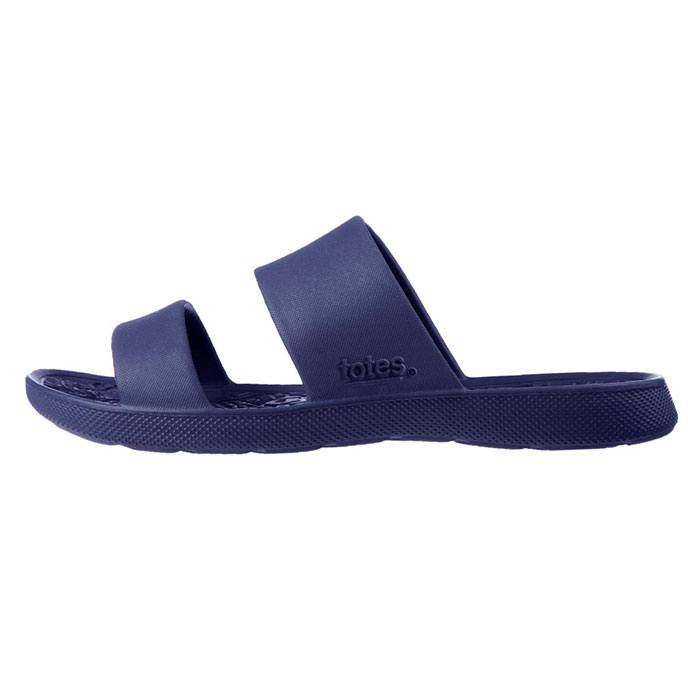 totes® SOLBOUNCE  Ladies Double Strap Slide Navy Extra Image 1